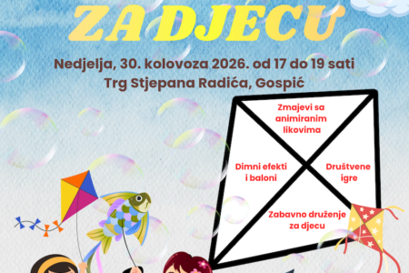 Gospić: U nedjelju druženje za djecu uz zmajeve, igre i mjehuriće