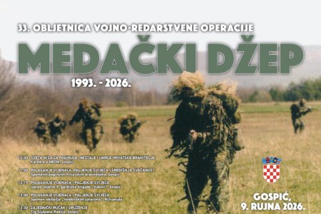 Medački džep: U Gospiću sutra obilježavanje 33. obljetnice, poznat program